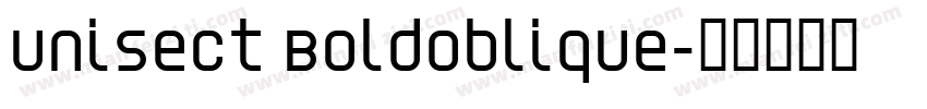 Unisect BoldOblique字体转换